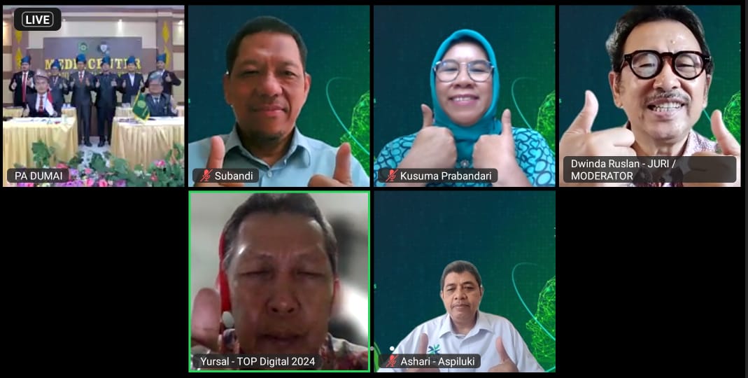 Pengadilan Agama Dumai Ikuti Presentasi Top Digital Award 2024 dengan Tema Transformasi Digital Pelayanan Publik | (12/11)